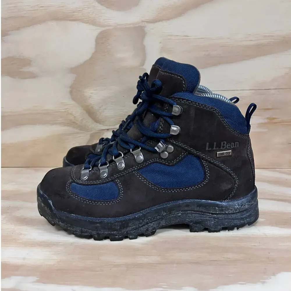 L.L. Bean - Gore-Tex Lace Up - Boots - Black/Blue - Women's - 7.5